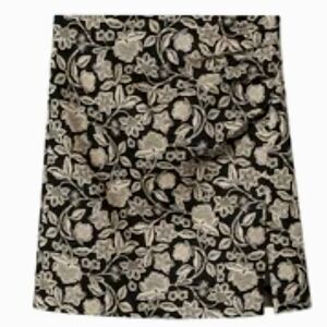 Mango Black Pencil Skirt with Cream Floral Lace Pattern